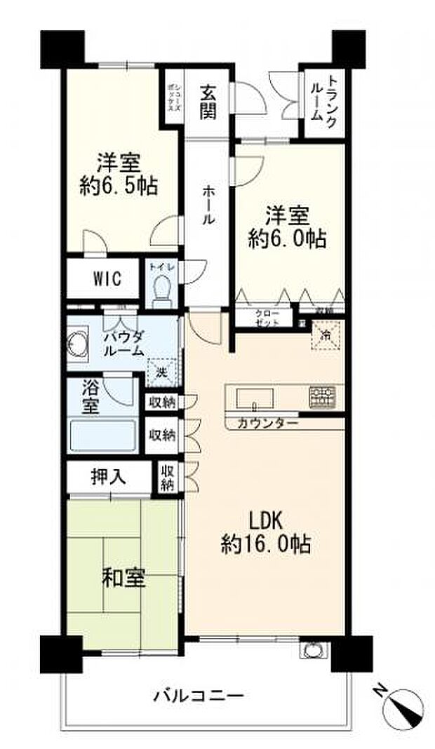 レイディアントシティ戸塚(3LDK) 7階の間取り図