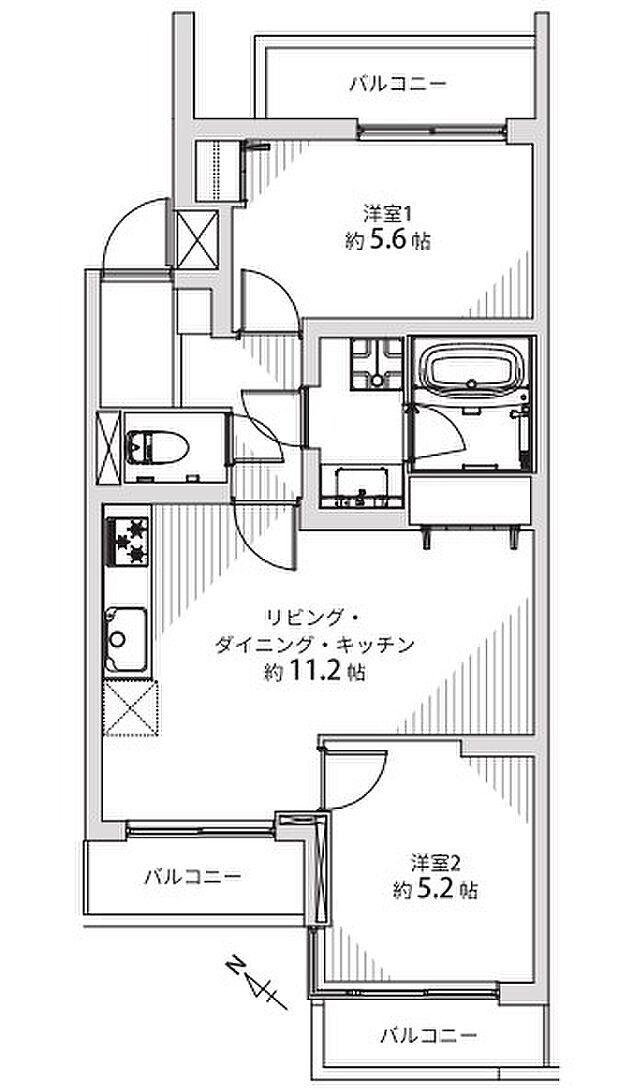 ライオンズマンション上福岡第弐　2階(2LDK) 2階の内観