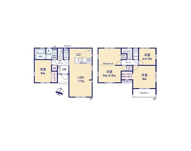 ≪5号棟≫間仕切り壁設置すれば5LDK対応可能な間取り。1階離れ洋室あり、2世帯同居の方にもおススメです！
