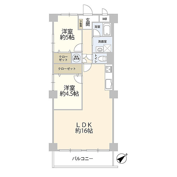 栄町ダイヤハイツ(2LDK) 5階の内観