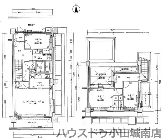 キャッスル峰壱番館(3LDK) 6階/610の間取り図