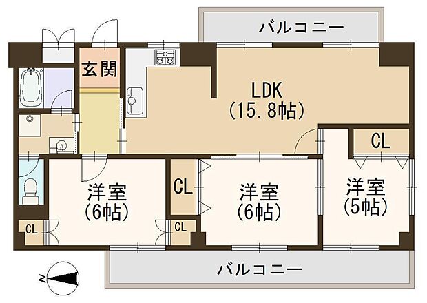 ハイマート弥刀2番館(3LDK) 9階/9Ｆの内観