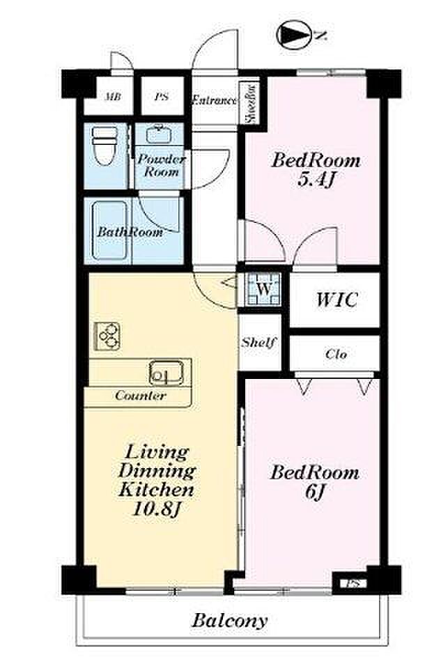 豊栄北千住マンション(2LDK) 4階の内観