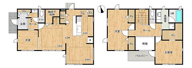 吹き抜けがある全館空調の3LDK♪