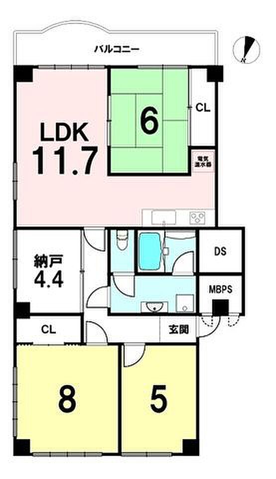 花見川ロイヤルマンション(3LDK) 3階の内観