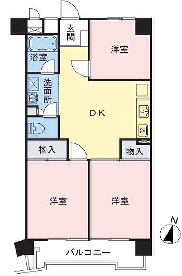 豊島園パークマンション　中古　フルリフォーム済(3DK) 10階/1007号室の内観