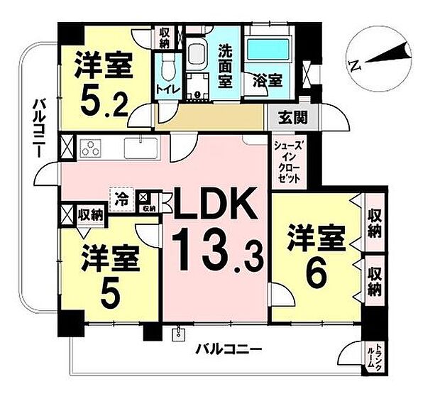 セレーノ南仙台IIヴィトワール(3LDK) 2階の内観