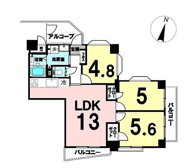 セザール富沢(3LDK) 1階の内観