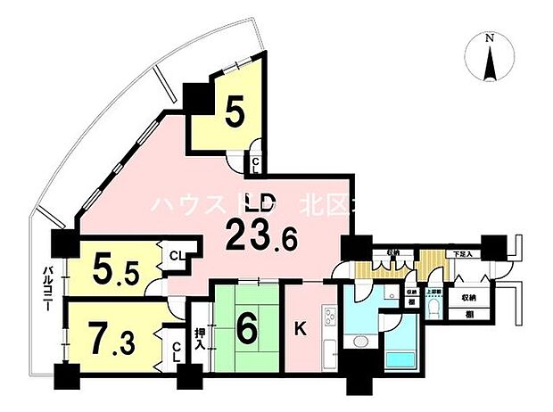 ザ・シーン城北アストロタワー(4LDK) 11階の間取り図