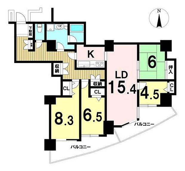 ザ・シーン城北アストロタワー(4LDK) 19階の間取り図