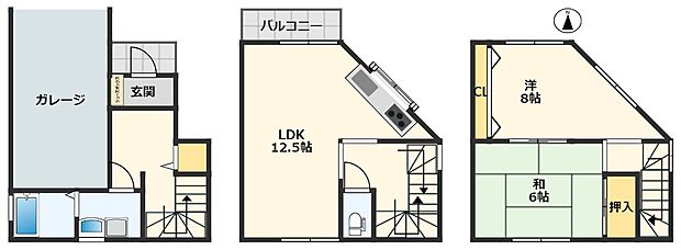 中古戸建　東大阪市近江堂3木・鉄筋コンクリート造3階建て(2LDK)の内観