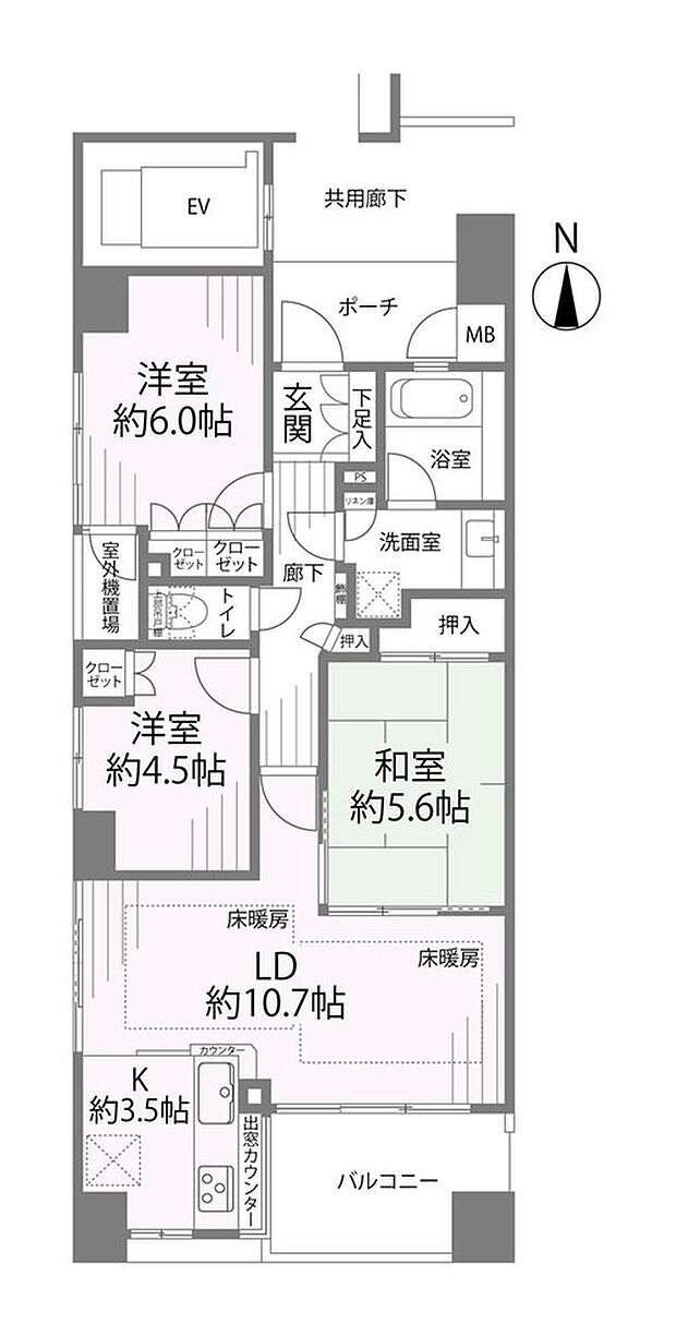 布施シティタワーの間取り