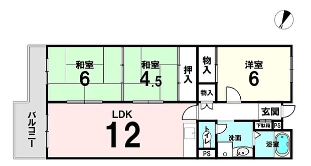八戸ノ里第二ガーデンハイツ(3LDK) 6階のその他画像