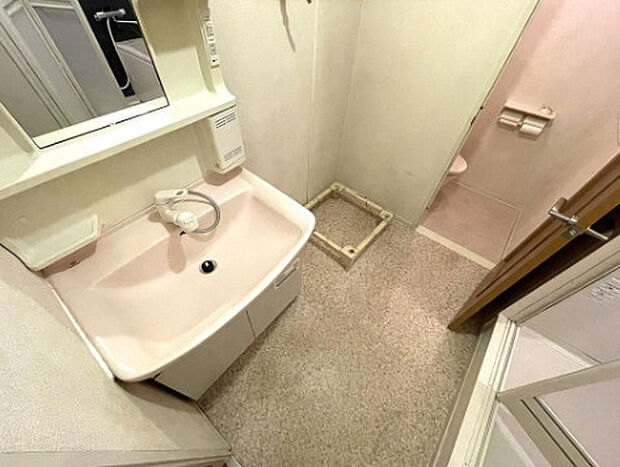 スペースが確保できる洗面所です