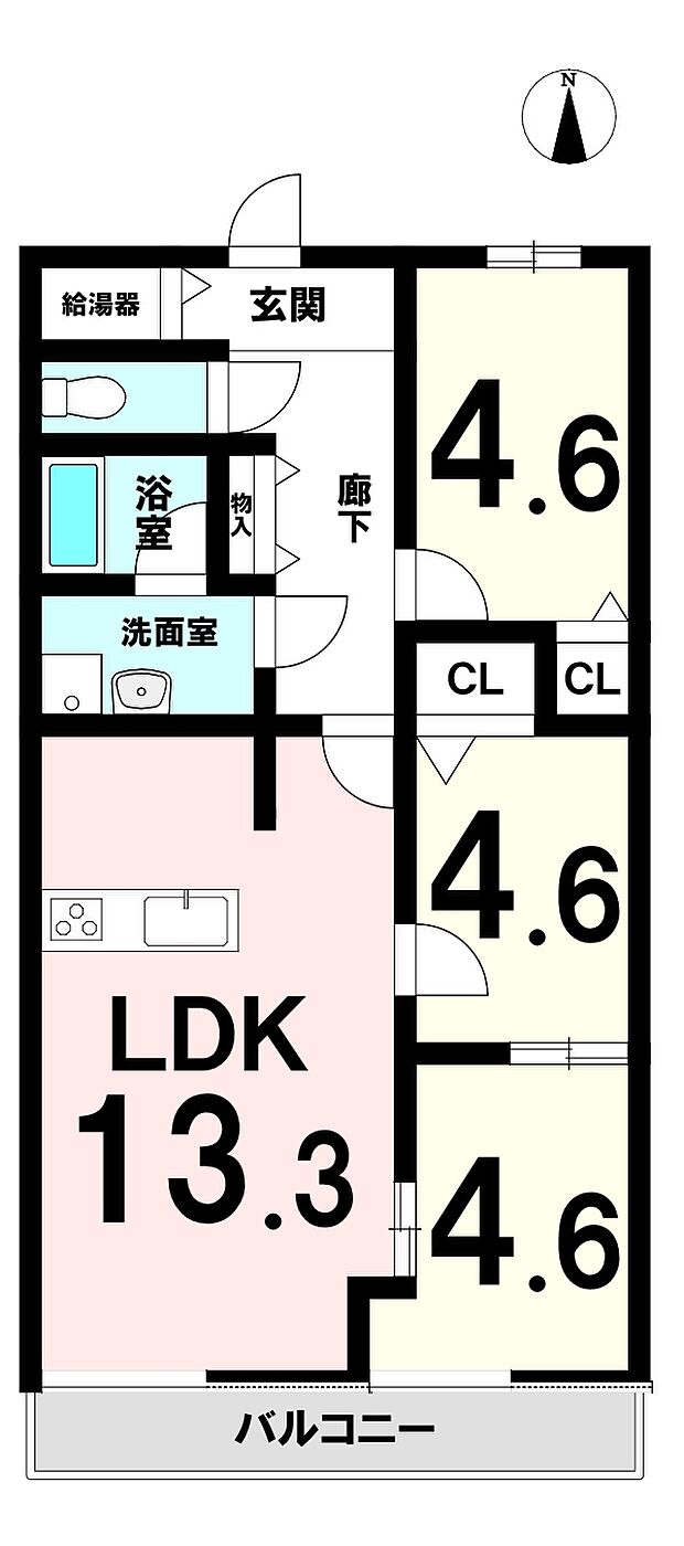 シャルム小阪二番館(3LDK) 2階の内観