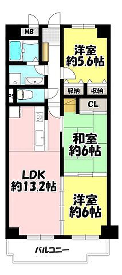 アートハウス伊賀(3LDK) 4階の間取り図