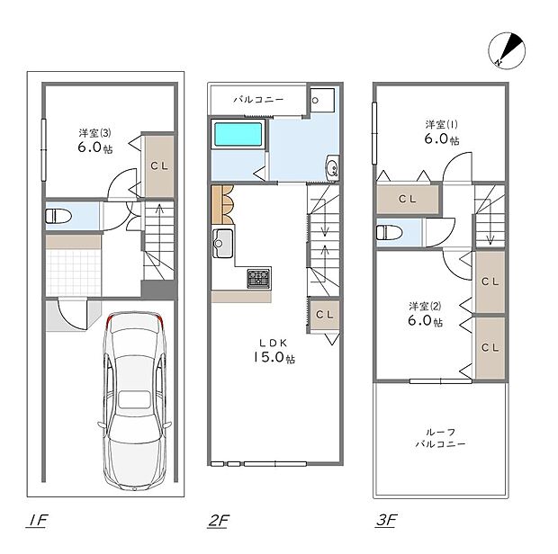 中古一戸建：門真市朝日町(3LDK)の内観