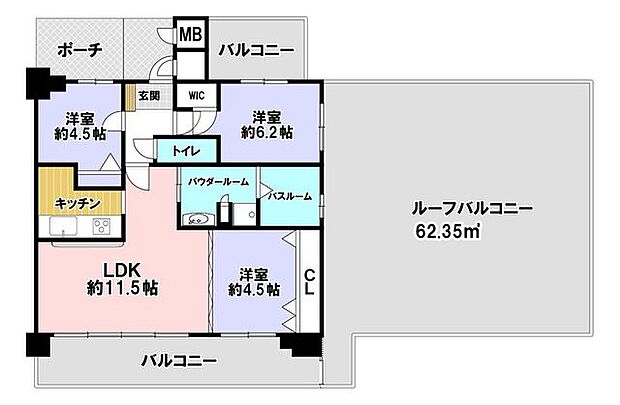 エステムプラザ阿倍野アイリード(3LDK) 8階の間取り図