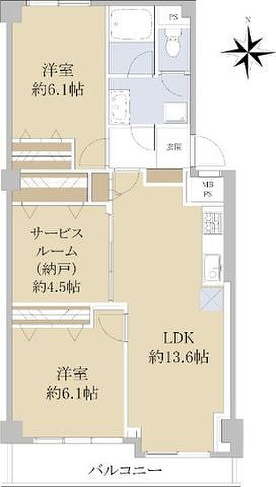 千島第1コーポ2号棟(2SLDK) 3階の内観
