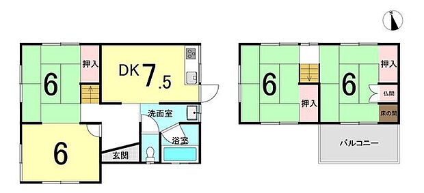 松島　中古戸建　2階4DK(4DK)の内観