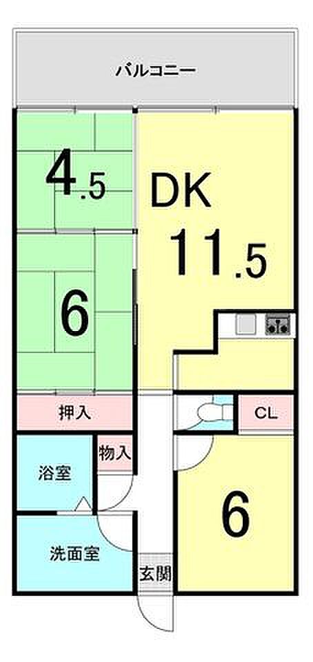 グランドハイツ田尻　6階　3LDK(3LDK) 6階の内観