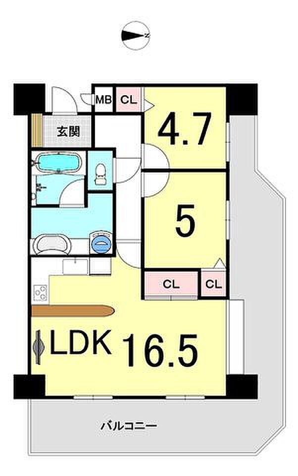 サンライズマンション和歌山I　6階　2LDK(2LDK) 6階の内観