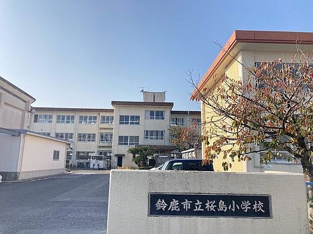 桜島小学校合計：665名　【2023年11月時点】学年ごとにクラス3~4 1080m