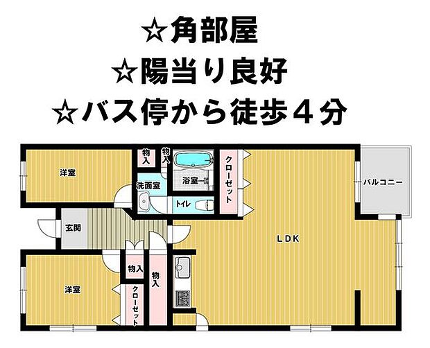 本厚木リバーサイドマンション　弐番館(2SLDK) 1階の内観