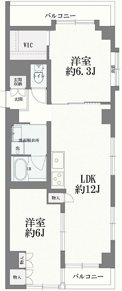 ストーク東神田(2LDK) 4階の間取り図
