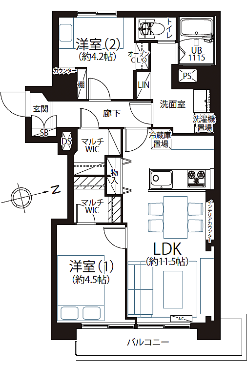 プチモンド新宿の間取り