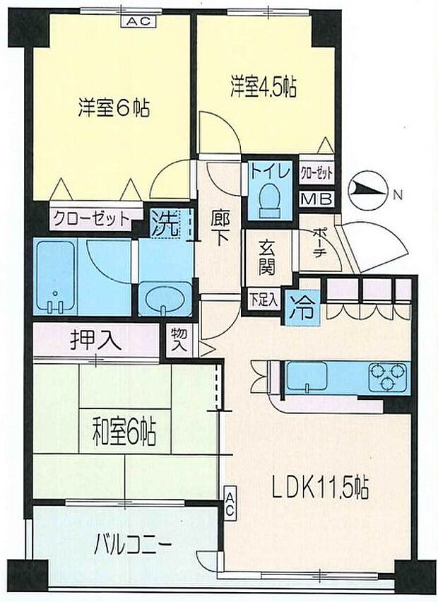 レクセルガーデン小竹向原(3LDK) 3階/306の間取り図