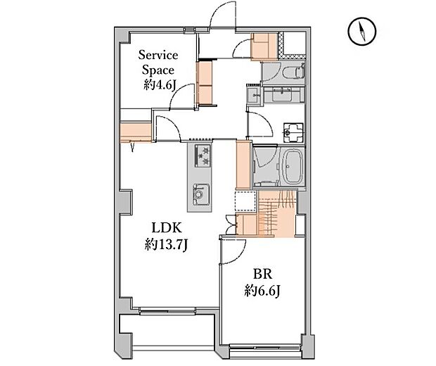 代々木ロイヤルマンション(1SDK) 3階/306の間取り図