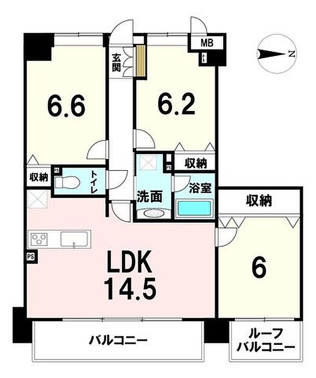 コスモ都島弐番館(3LDK) 8階の内観