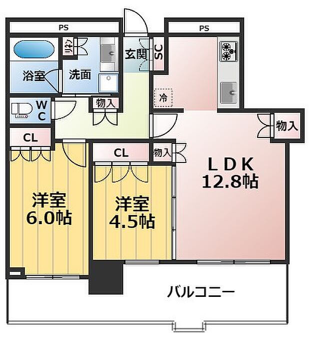 レジデンス梅田ローレルタワー(2LDK) 17階の内観