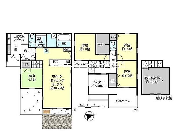 4SLDK＋お庭付き。細部にまでこだわりのある間取りとなっております。