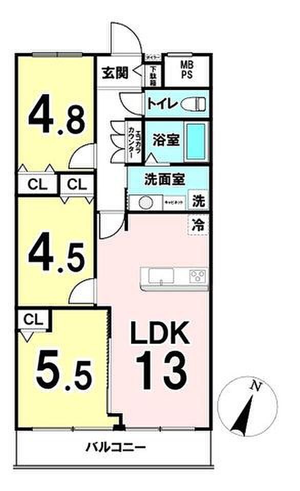 マンハイム八潮(3LDK) 2階の内観