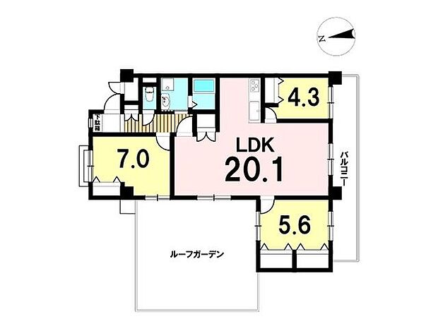 宝・露橋ハイツ(4LDK) 4階の間取り図