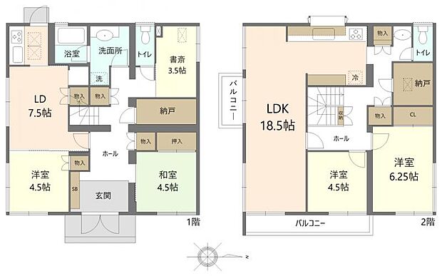 海老名市国分南1丁目ミサワホーム戸建(4LDK)の内観