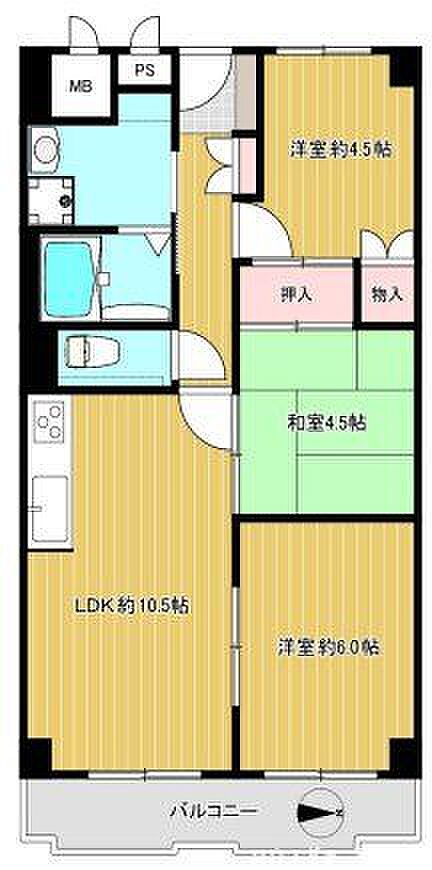 エーデルハイム関目(3LDK) 8階の間取り図