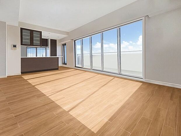 ＬＤＫ16.1帖、パノラマ眺望の最上階・角部屋！※ＣＧによる家具消し加工がされております。