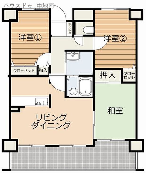 ライオンズマンション姫路野里(3LDK) 7階の間取り図