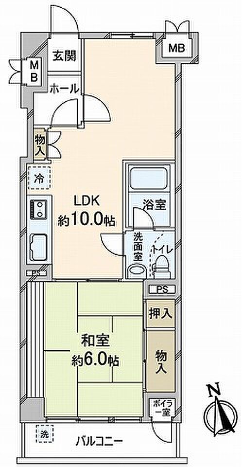 【間取図】3階のお部屋で39.21平米、1LDK。室内のリフォームは行っていません。自分好みにリノベーションする素材としての検討はいかがでしょうか。