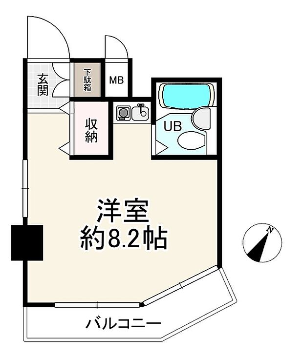 朝日プラザプロシード桃谷東(1R) 9階の間取り図