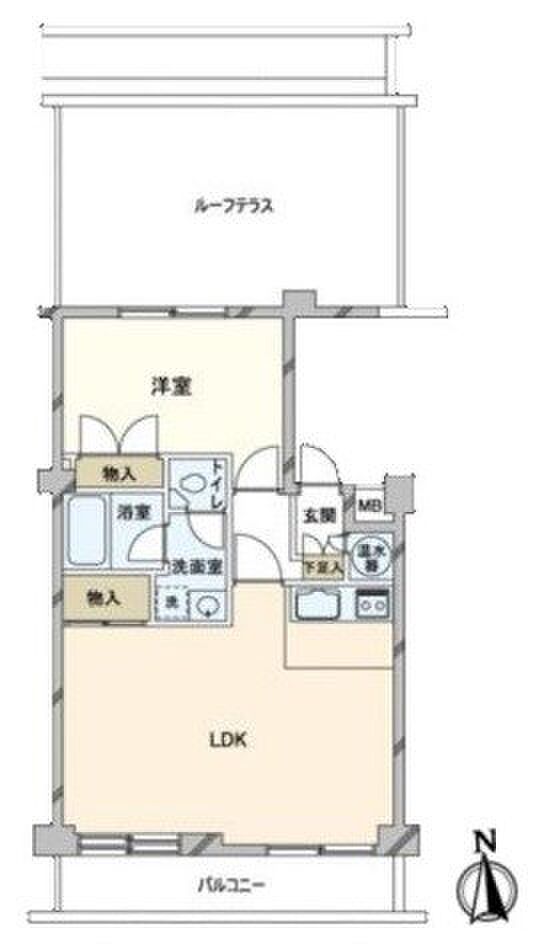 シャンポール浦和(1LDK) 5階の間取り図