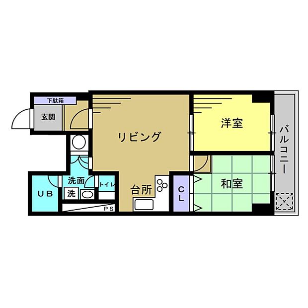ロッコー銀山町グランドマンション(2LDK) 2階/203の間取り図