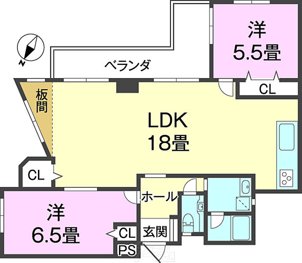 沖縄都市モノレール おもろまち駅まで 徒歩8分(2LDK) 6階の内観