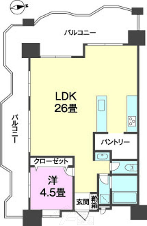メゾン高倉上之屋(1LDK) 7階/7Fの間取り図