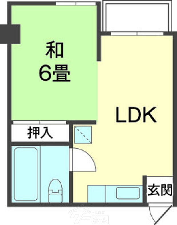 沖縄都市モノレール 首里駅まで 徒歩14分(1LDK) 4階の間取り図