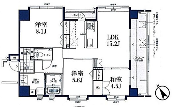 フレスコアヒルズ宮平(3LDK) 9階/903の間取り図