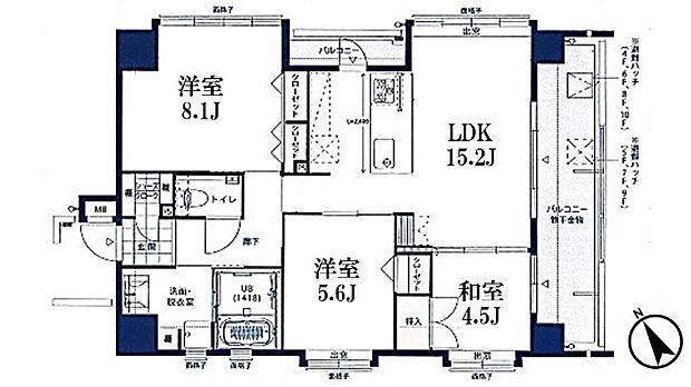 フレスコアヒルズ宮平(3LDK) 9階/903の間取り図